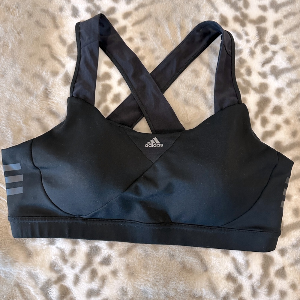 Adidas Black padded sports bra